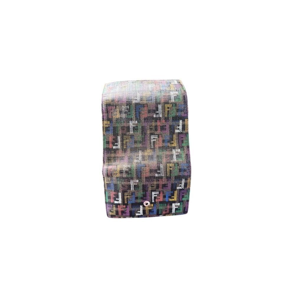 Fendi Women's Trifold Multicolor Geometric Leather Wallet One Size - Picture 5 of 10
